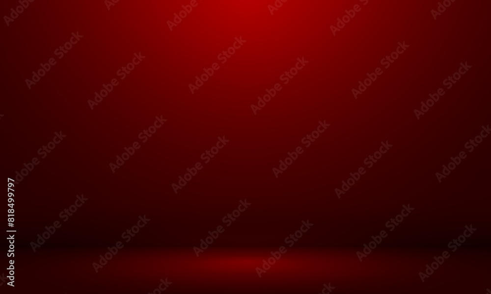 Abstract gradient dark red light studio room for you design background