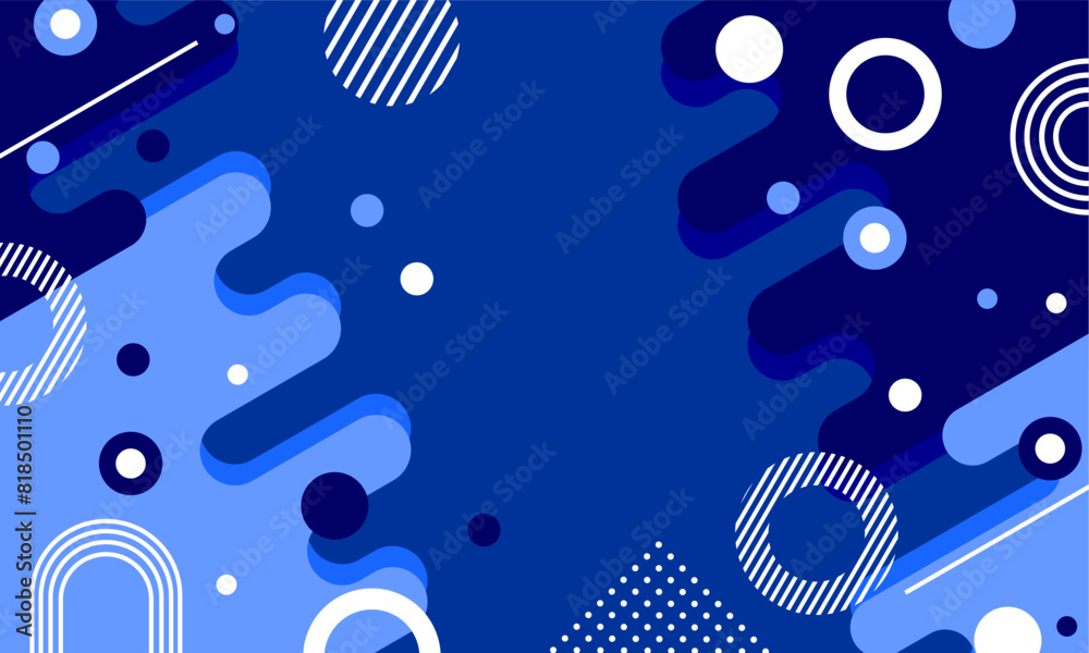 Fototapeta premium abstract geometry blue background. flat design style