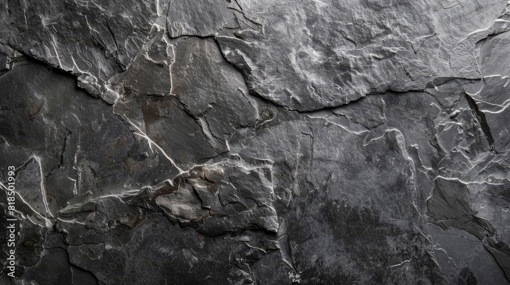 Fototapeta premium Natural Slate Surface Texture with Dark Grey Tones for Rustic Backgrounds