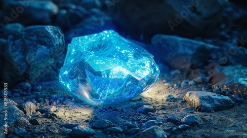 Simple stone becomes a magical, glowing gem with newfound powers.
