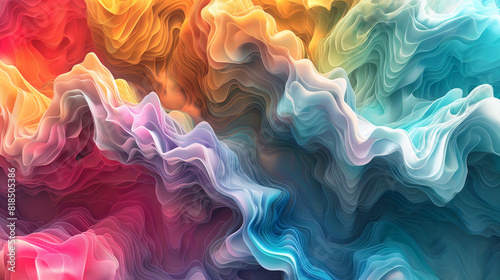 A Mesmerizing 3D Abstract Multicolor Visualization. photo