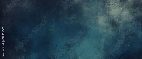 abstract blue background with teal black vintage grunge background texture design with elegant antique paint on wall illustration for luxury paper, or web background templates, old background paint 