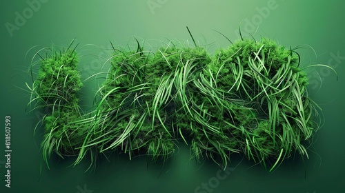 vibrant green grass typography natureinspired ai generated illustration
