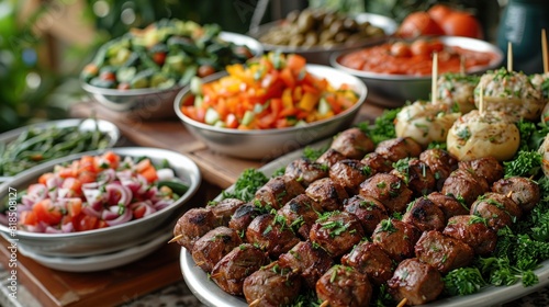 Traditional Arabic festival food in a clean setting