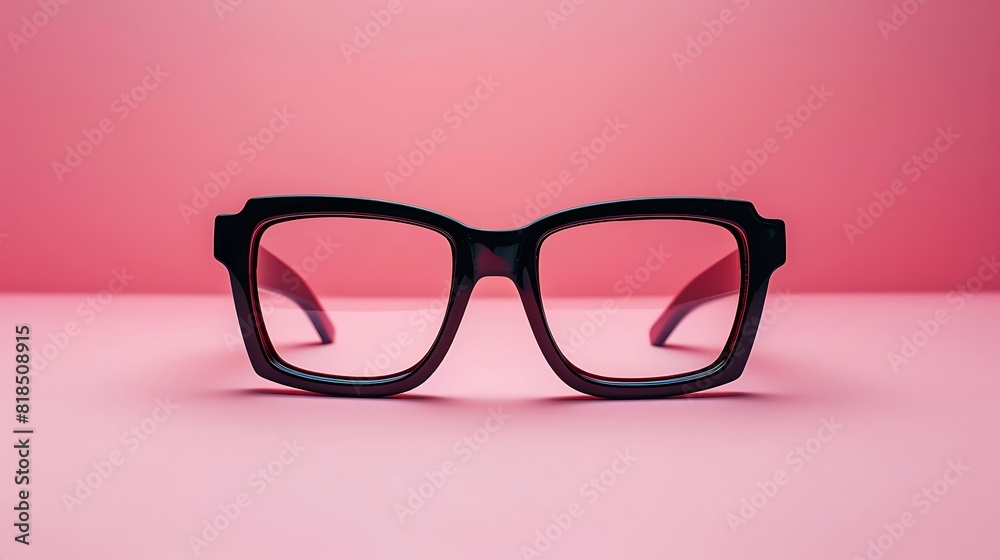 movie glasses on pink background movie glasses on pink background