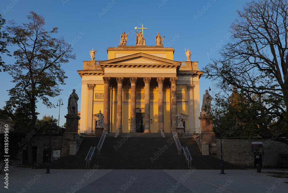 Obraz premium Hungary 29.10.2023 Eger city architecture and buildings