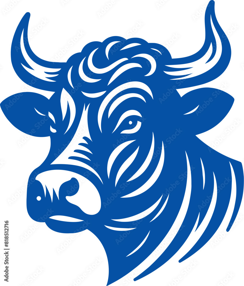 cow head vector, Cow silhouette. Cow vector illustration. Black cow and