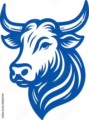 Wallpaper Mural cow head vector, Cow silhouette. Cow vector illustration. Black cow and domestic milk cows. Farm animals, livestock Torontodigital.ca