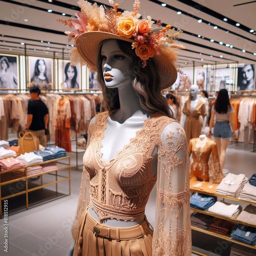 Mannequins Dressed In Casual Clothes in Shopping Mall photo