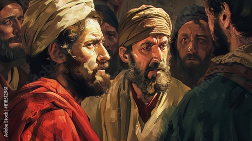 the betrayal of judas agreeing to betray jesus for thirty pieces of silver digital bible illustration