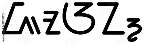  Illustration vector graphic of the name Joan, (sundanese scipt). Great for printing on your personal items