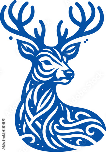 Deer vector  deer head vector  deer silhouette  deer antlers vector