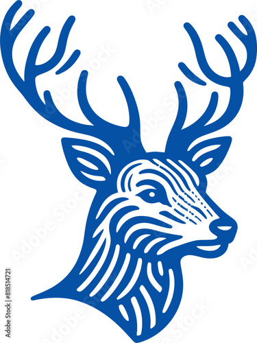 Deer vector  deer head vector  deer silhouette  deer antlers vector