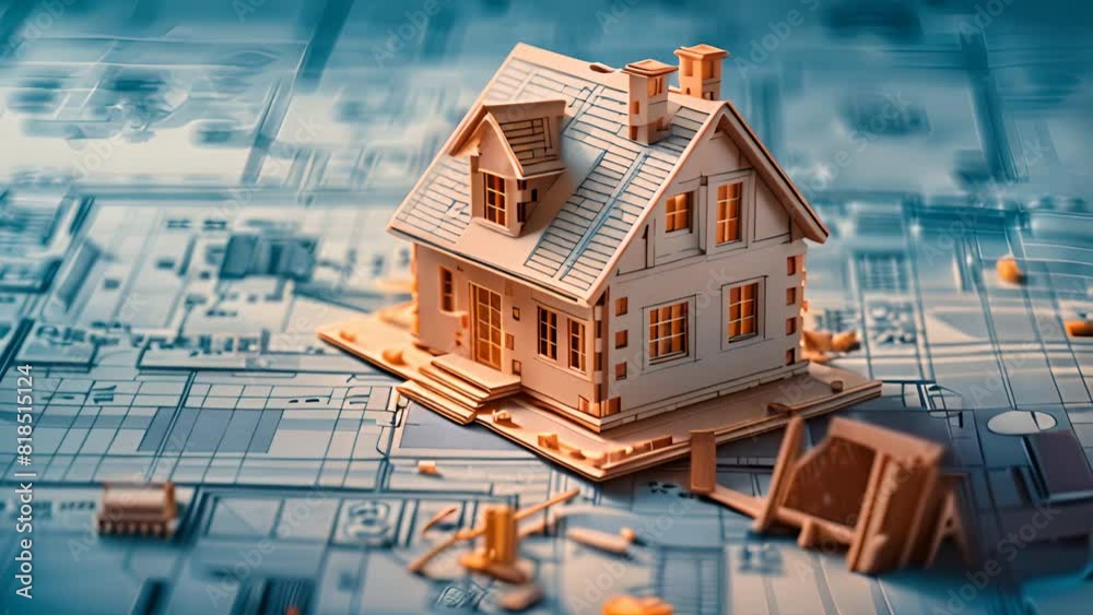 Precision and artistry intertwined in detailed architectural blueprints, with a subtle house model silhouette accentuating the design. Precision and artistry intertwined in detailed architectural blueprints, with a subtle house model silhouette accentuating the design.