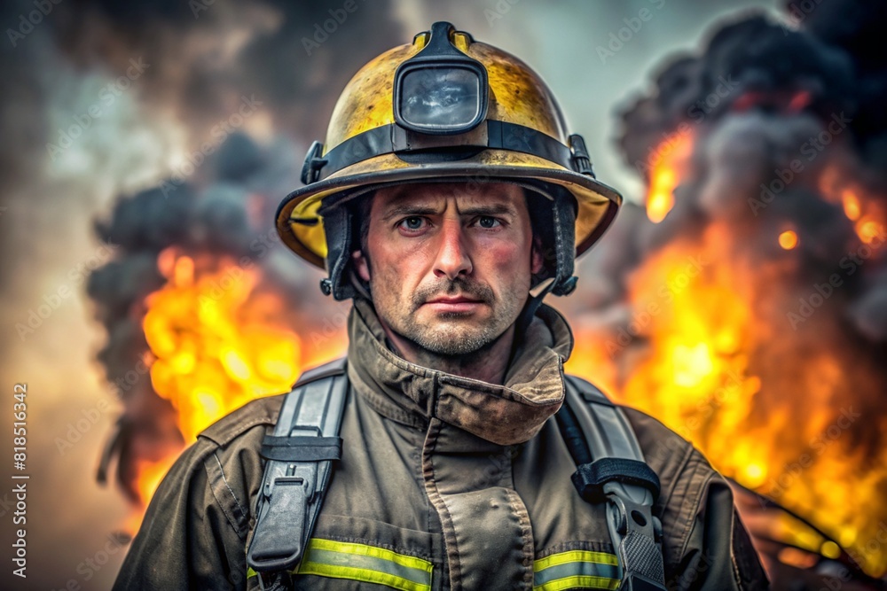 Fototapeta premium firefighter in action