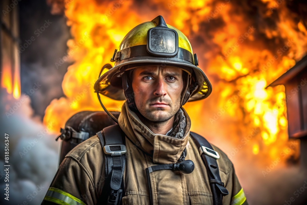 Obraz premium firefighter in action