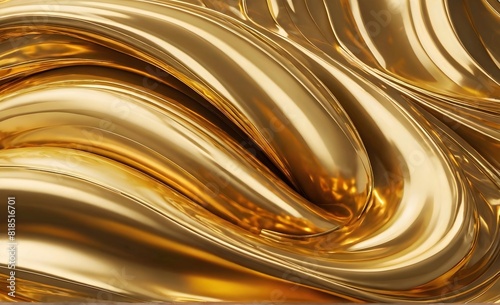 Abstract golden smooth wave background