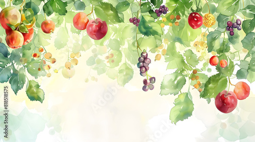 fruits and vegetables for use as illustrations in advertising materials. Generative AI Illustration