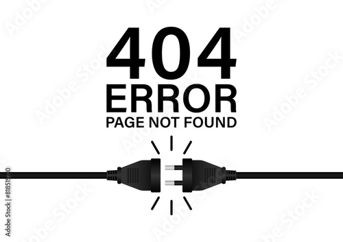 404 Error Page Not Found. Vector Illustration. 