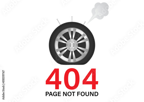 404 Error Page Not Found. Vector Illustration. 