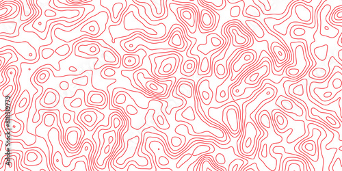 Abstract topology topographic line map 
