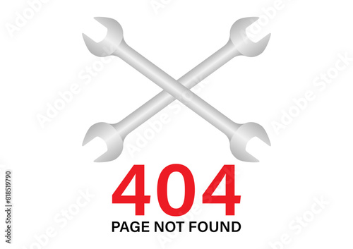 404 Error Page Not Found. Vector Illustration. 