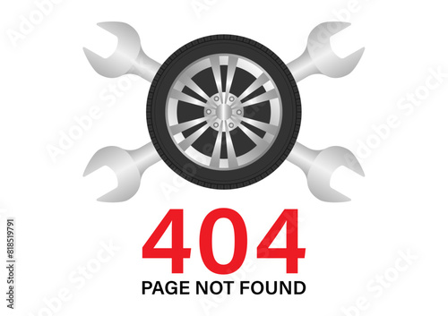 404 Error Page Not Found. Vector Illustration. 