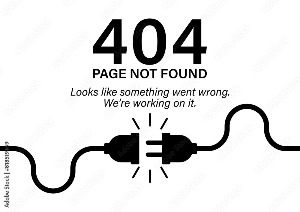 404 Error Page Not Found. Vector Illustration. 404 Error Page Not Found. Vector Illustration.