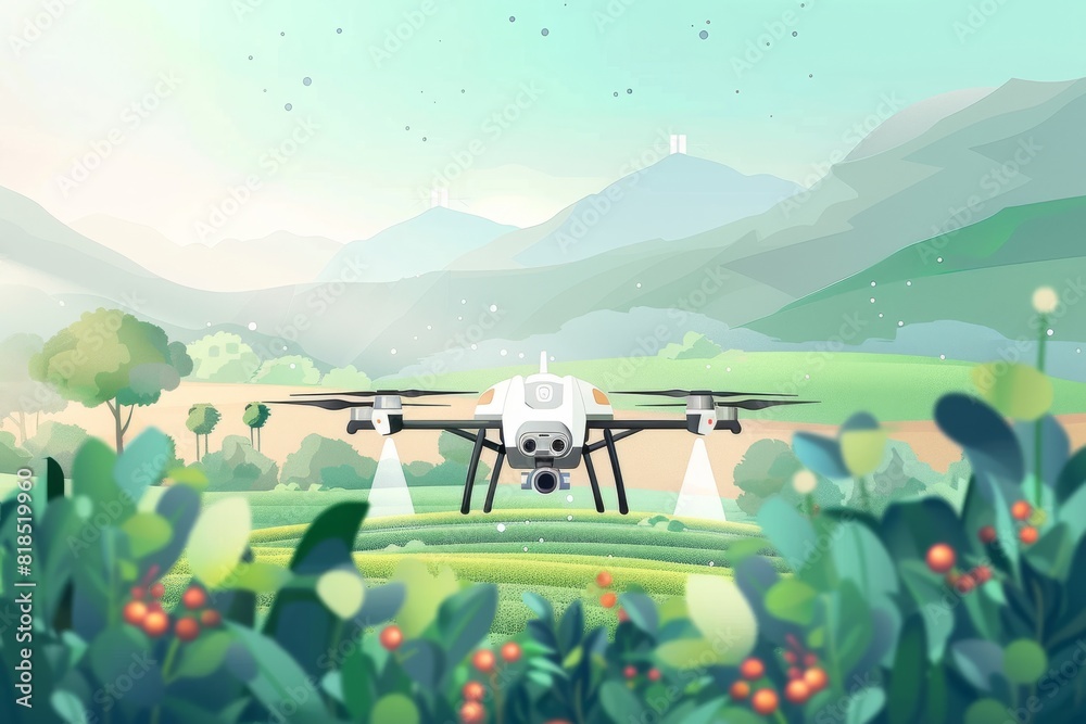 Modern farming benefits from drone technology, enhancing agricultural efficiency and crop nutrition through precision farming and smart agriculture applications