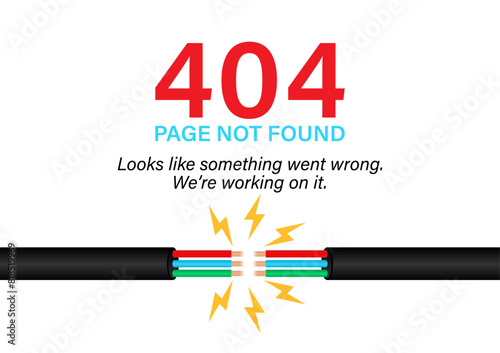 404 Error Page Not Found. Vector Illustration. 