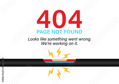 404 Error Page Not Found. Vector Illustration. 