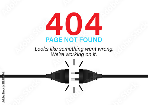 404 Error Page Not Found. Vector Illustration. 