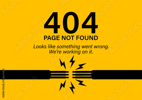 404 Error Page Not Found. Vector Illustration. 