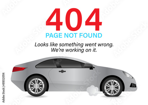 404 Error Page Not Found. Vector Illustration. 