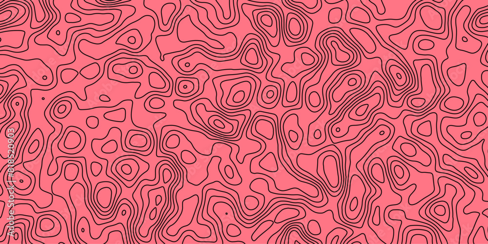 Abstract topology topographic line map Abstract topology topographic line map
