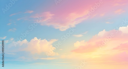 Fototapeta Naklejka Na Ścianę i Meble -  Blue sky with pink clouds 