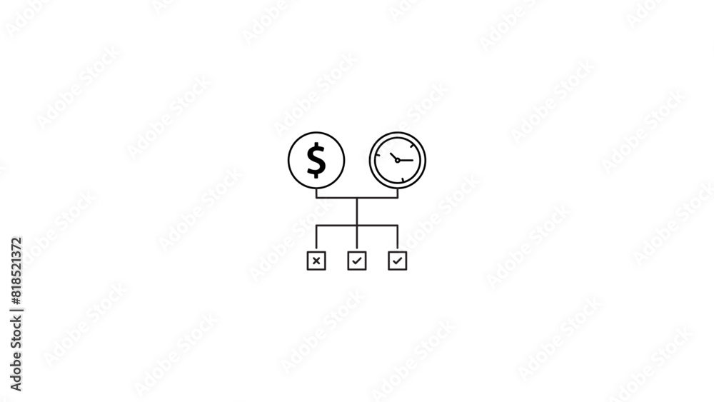 Black outline project management icon collection. project management icons, black outline icons, icon collection, project planning, task management, time management, team collaboration, workflow,