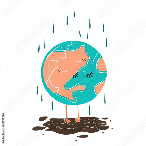 3D furry forest animal with beautiful colors and white background. with Generative AI technology	