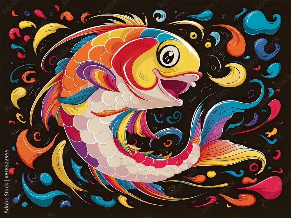 Colorful Fish Art
