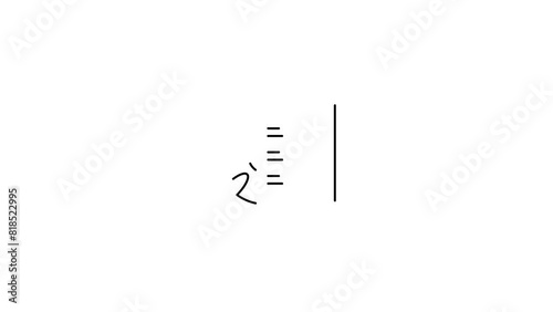 Black outline project management icon 4k animation. 4k project management icon, project planning icon, animated project management, task management icon animation, black outline task icon,