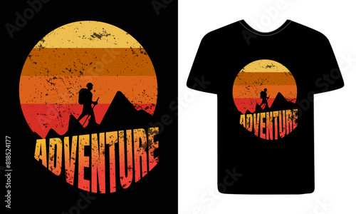 Adventure is calling mountain off road adventure time natural mountain t shirt design