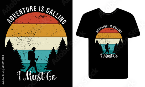Adventure is calling mountain off road adventure time natural mountain t shirt design