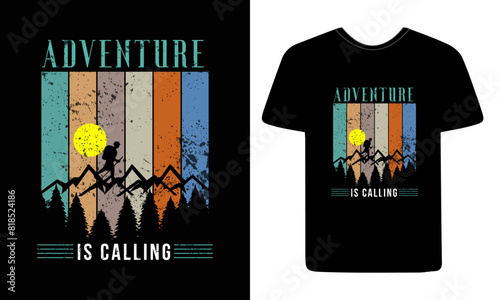 Adventure is calling mountain off road adventure time natural mountain t shirt design