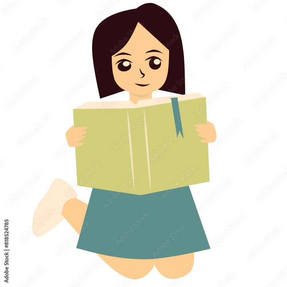 Girl reading a book Girl reading a book
