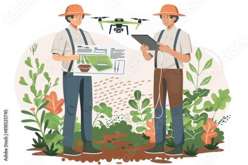 Smart drone technology enhances agricultural efficiency on modern farms with precise aerial applications for fertilizing and crop spraying, improving soil health and crop production