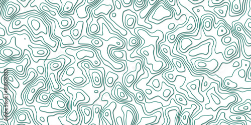 Abstract topography wavy line map.
