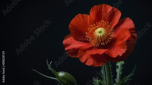 Crimson Elegance: The Red Poppy Flower