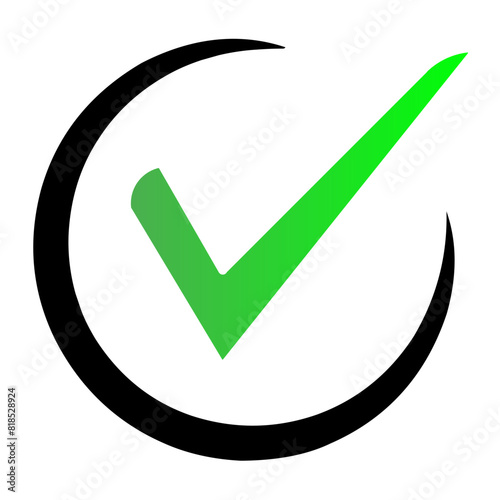 check mark single icon vector design element 