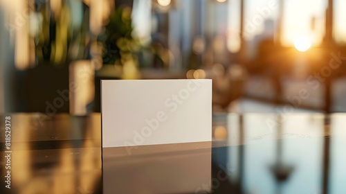 Business Card Mockup with Soft Lighting and Professional Appeal © pkproject