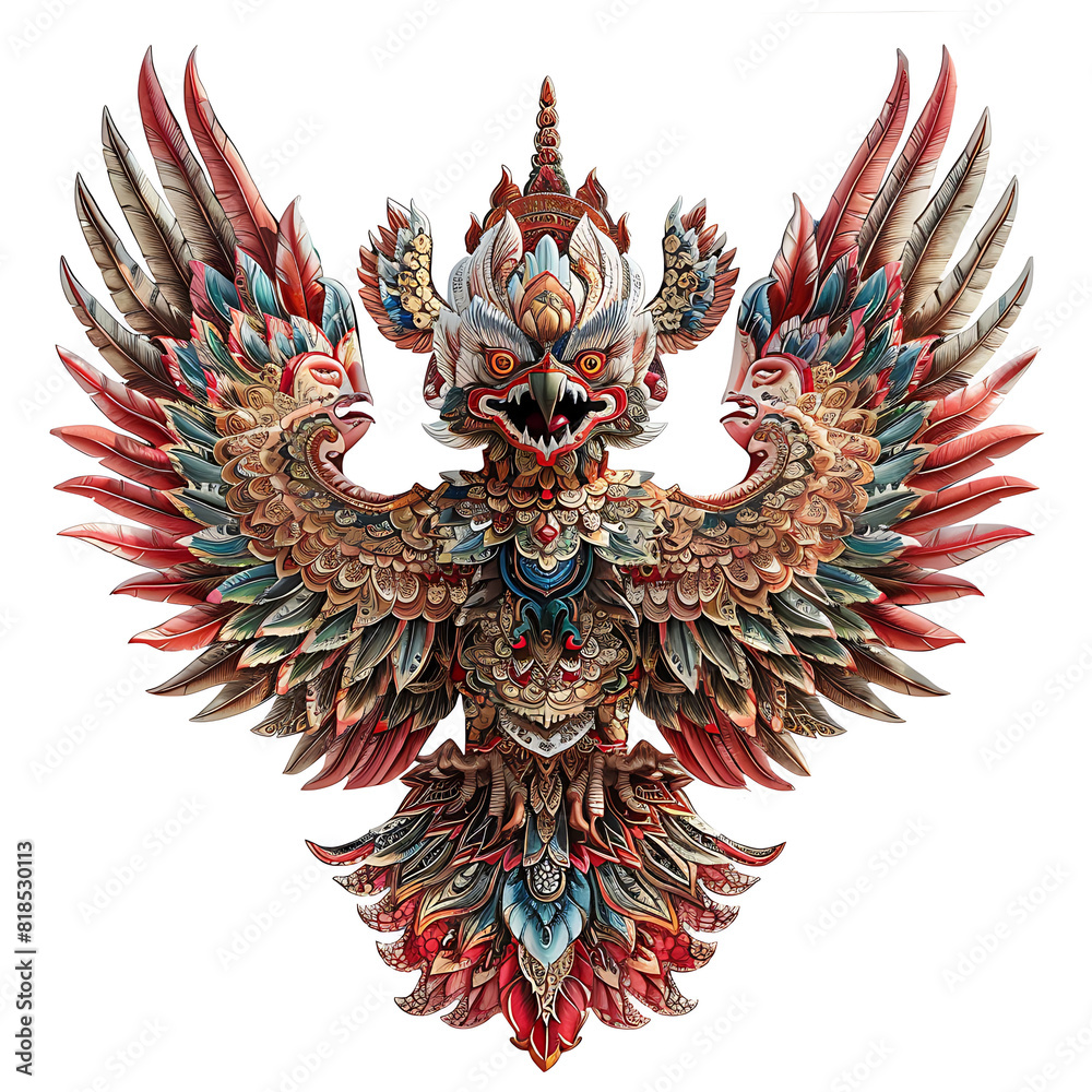 Fototapeta premium Garuda, a literary animal, shows a creative and charismatic culture